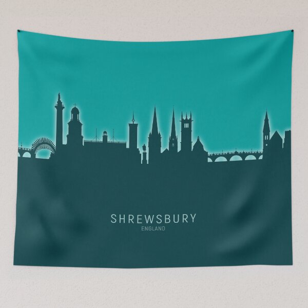 Item preview, Shrewsbury England Skyline designed and sold by ArtPrints.