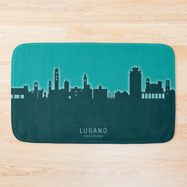 Item preview, Lugano Switzerland Skyline designed and sold by ArtPrints.