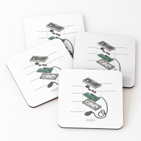 NES CONTROLLER Coasters (Set of 4)