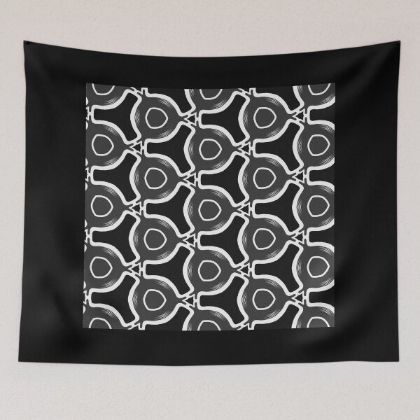 Item preview, Tessellating. Geometrical. Repeating. Monochrome. Black and White Pattern  designed and sold by shirtdan.
