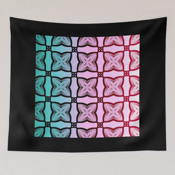 Item preview, Tessellating. Geometrical. Repeating. Blue to Pink Transition Pattern  designed and sold by shirtdan.