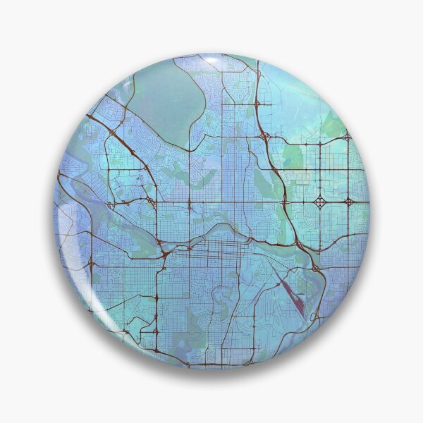 Item preview, Calgary Canada Street Map Art Watercolor Blue Lounge designed and sold by IvonDesign.