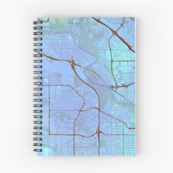Item preview, Calgary Canada Street Map Art Watercolor Blue Lounge designed and sold by IvonDesign.
