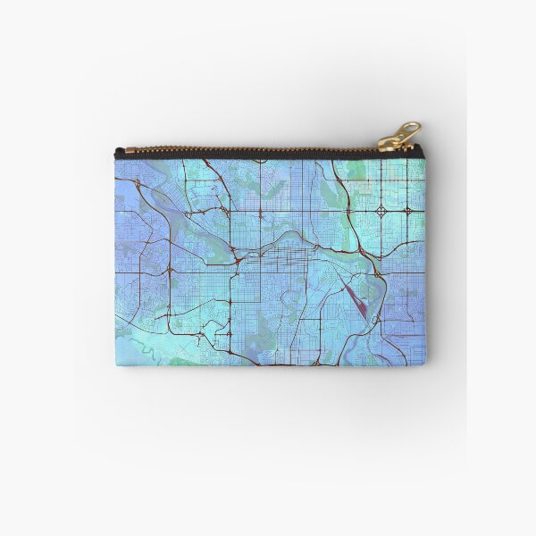 Item preview, Calgary Canada Street Map Art Watercolor Blue Lounge designed and sold by IvonDesign.