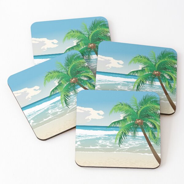 Item preview, Tropical summer beach coconut palm tree designed and sold by linhkaphung.