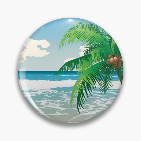 Item preview, Tropical summer beach coconut palm tree designed and sold by linhkaphung.