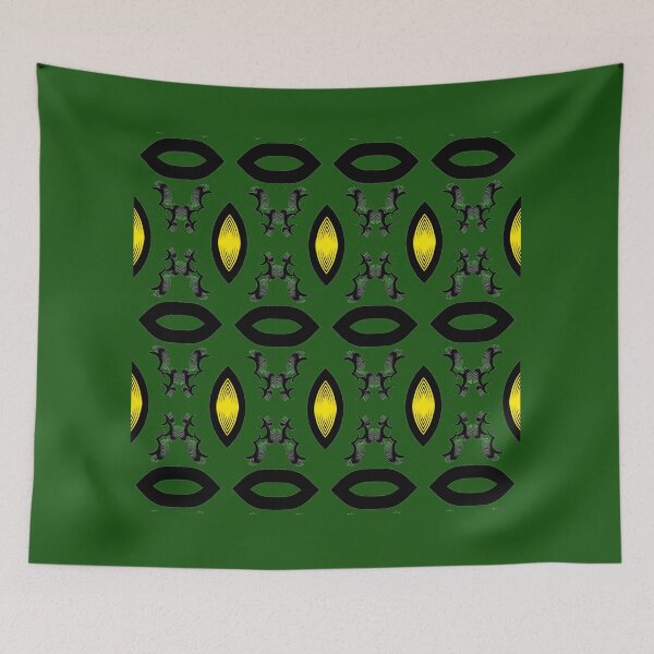 Item preview, Amazonian. Tessellating. Geometrical. Repeating. Black, Yellow, Green Pattern  designed and sold by shirtdan.