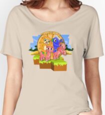Camiseta ancha para mujer El señor Stampy Cat y el calamar balístico montando cerditos