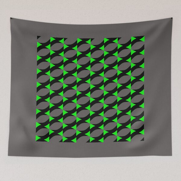 Item preview, Tessellating. Geometrical. Repeating. Black, Green and Grey Pattern  designed and sold by shirtdan.
