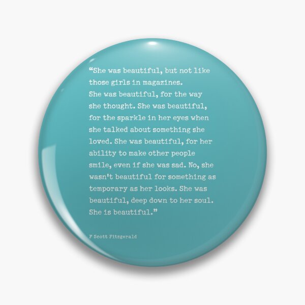 Item preview, She was beautiful, F. Scott Fitzgerald  designed and sold by corbrand.