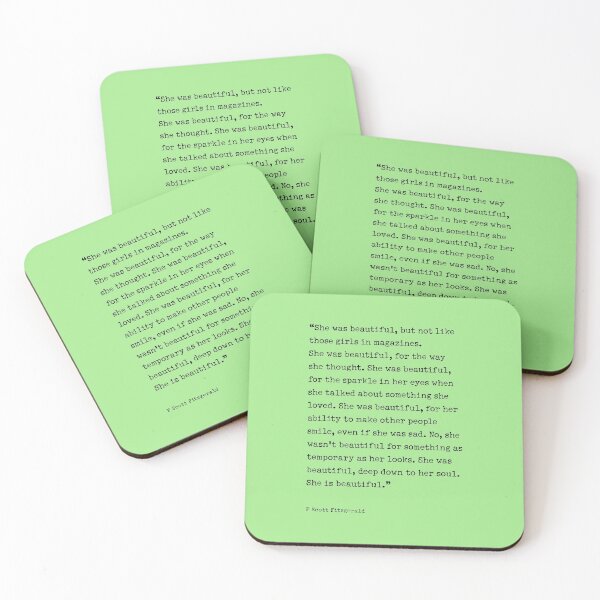 Item preview, She was beautiful, F. Scott Fitzgerald  Quote designed and sold by corbrand.