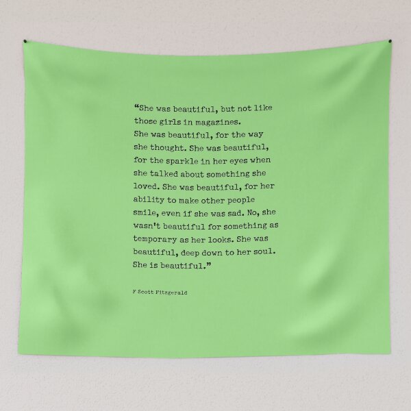 Item preview, She was beautiful, F. Scott Fitzgerald  Quote designed and sold by corbrand.