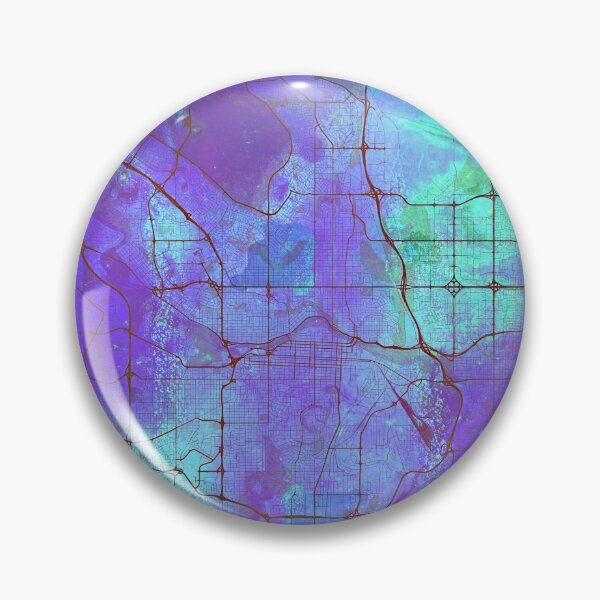 Item preview, Calgary Canada Street Map Art Watercolor Marine Blue designed and sold by IvonDesign.
