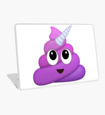 Purple Unicorn Poop Emoji Laptop Skin