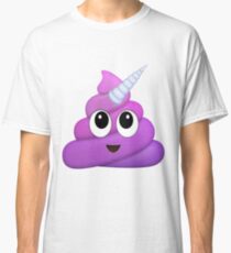 Camiseta clásica Purple Unicorn Poop Emoji