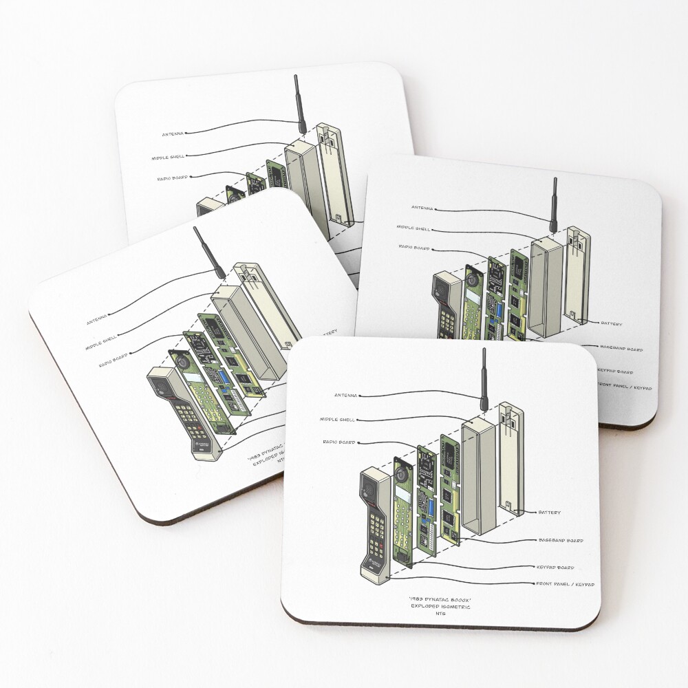 DYNATAC 8000X Coasters (Set of 4)