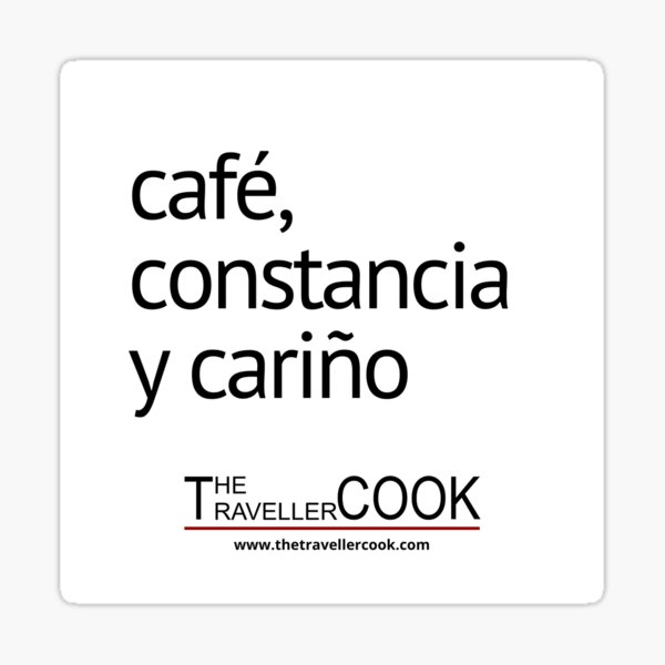 Café, constancia y cariño Pegatina