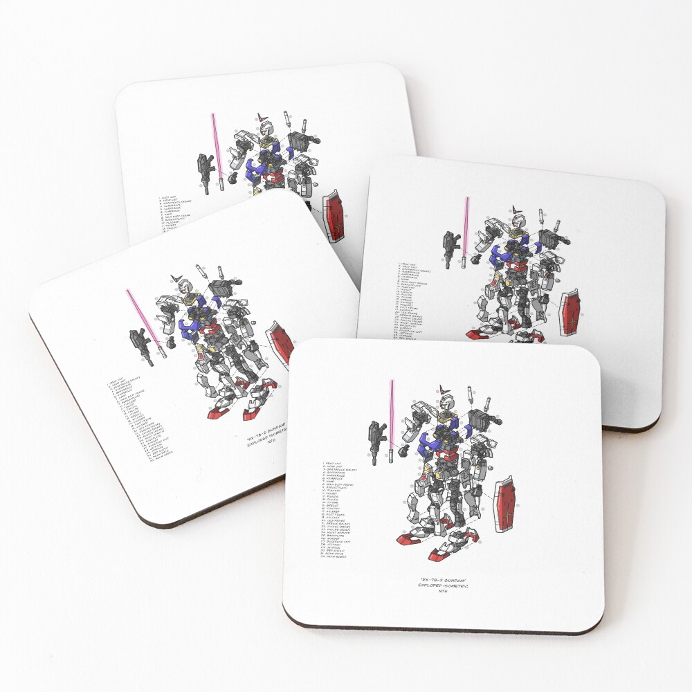 RX-78-2 Coasters (Set of 4)