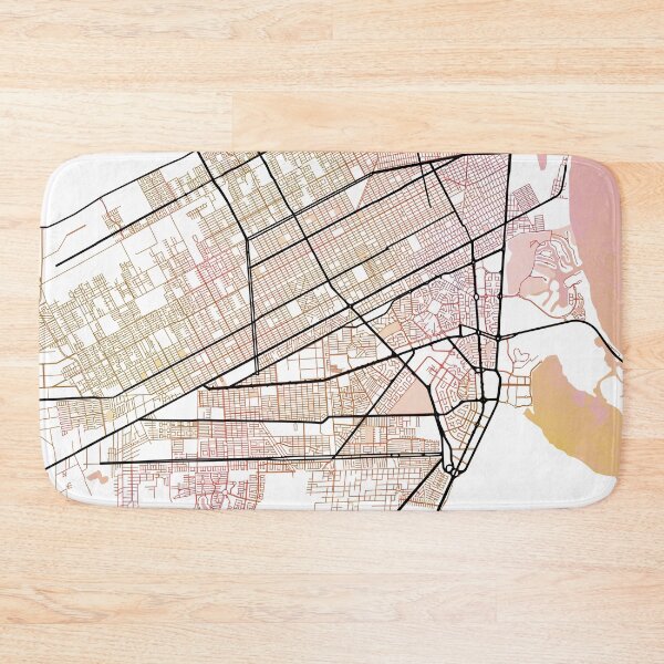 Item preview, Cancun Mexico Street Map Art Watercolor Color designed and sold by IvonDesign.