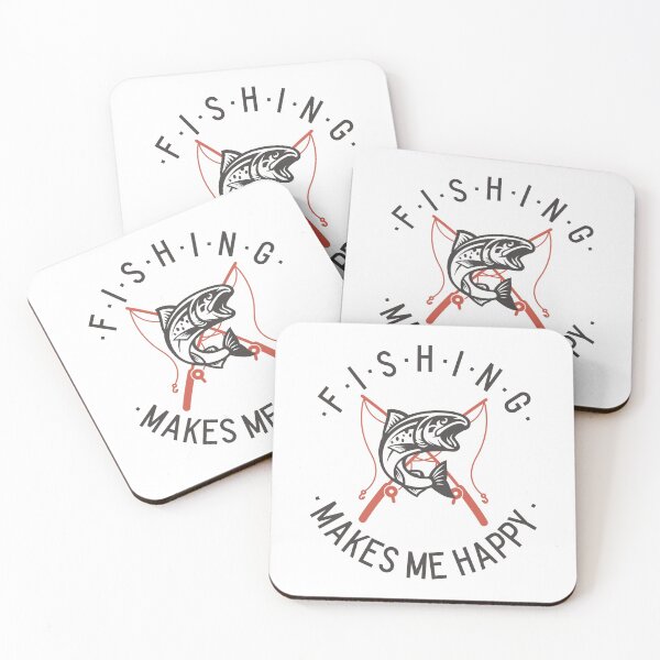 Item preview, Fishing Makes Me Happy  designed and sold by ecdato.