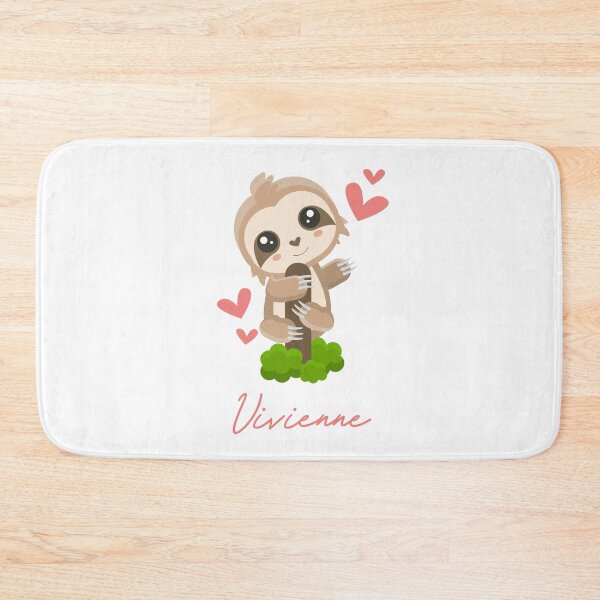 Item preview, Vivienne Sloth Baby Girl Cute Hearts designed and sold by HelloFromAja.