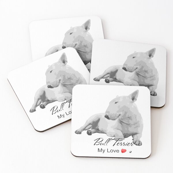 Item preview, Bull terrier illustration with inscription designed and sold by Alexandra Kueny.
