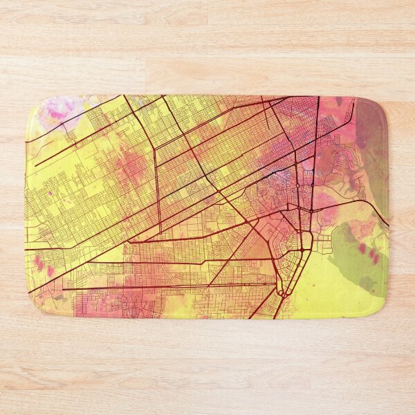 Item preview, Cancun Mexico Street Map Art Yellow World designed and sold by IvonDesign.