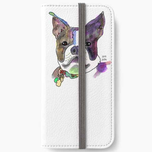 Boston Terrier Portrait iPhone Wallet