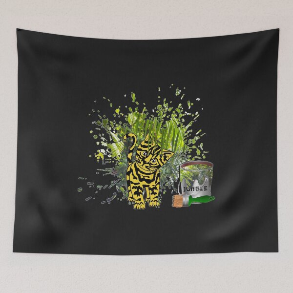 Item preview, Tiger cat jungle, color rainforest gift designed and sold by Kuma518.