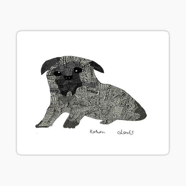 Robot Pug Sticker