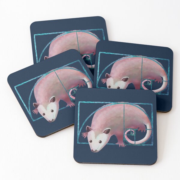 Item preview, Fibonacci spiral possum (pink and blue version) designed and sold by ELMayer.
