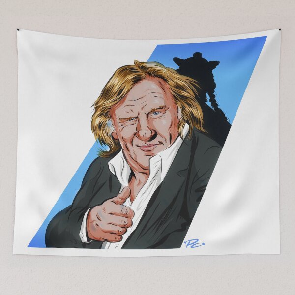 Artikelvorschau, Gérard Depardieu – Eine Illustration von Paul Cemmick entworfen und verkauft von TIGERDAVER.