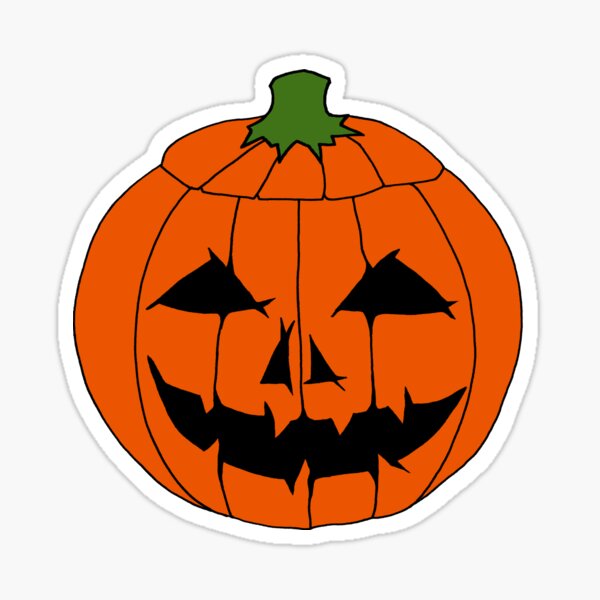 Jack O'Lantern Halloween Pumpkin Face Sticker