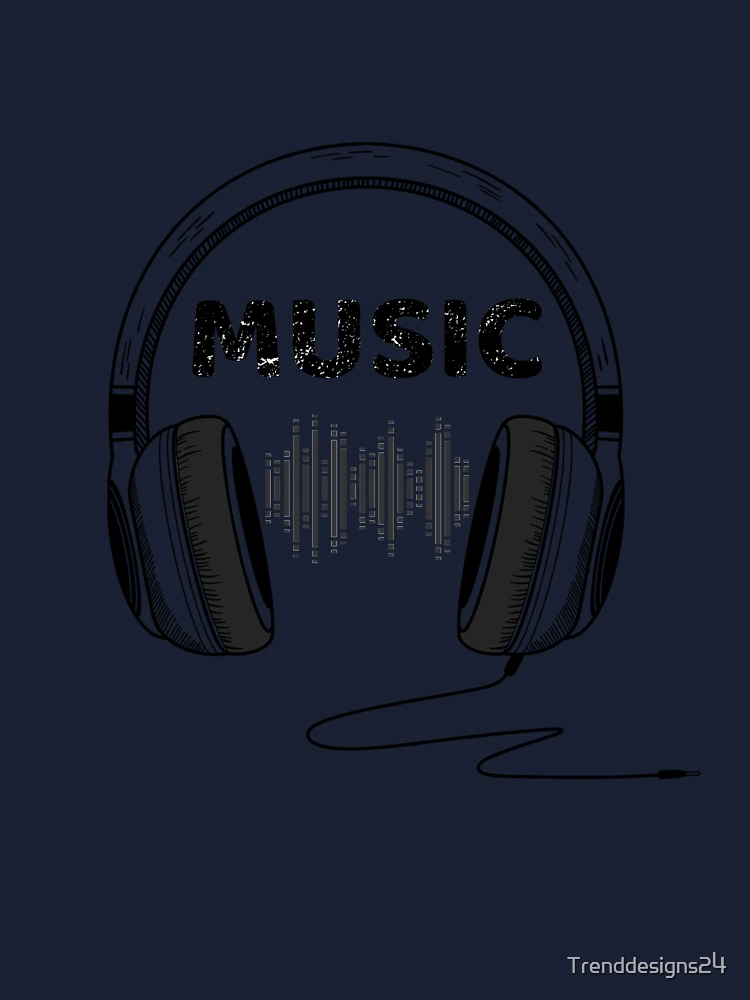 Music Headphones with voice sign Music Headphones Sticker by  Trenddesigns24