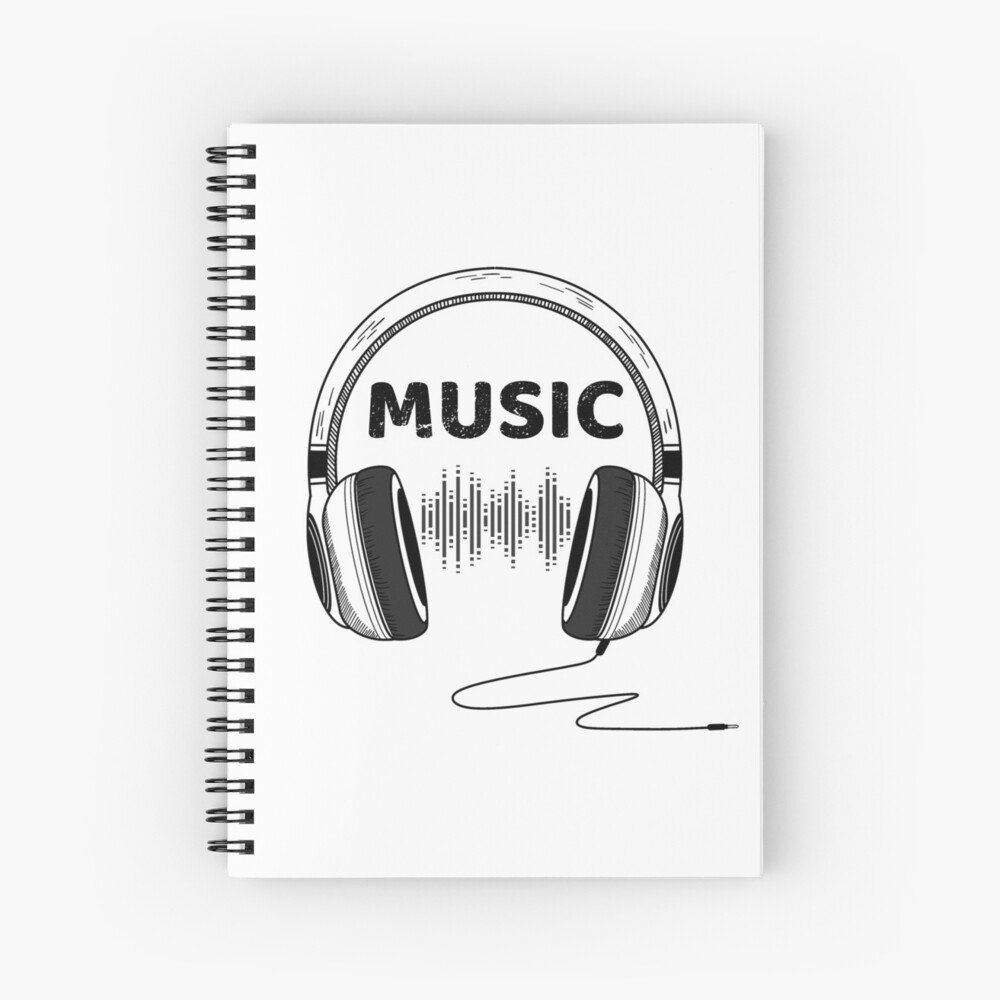 Poster Hand-drawn vintage headphones. Sketch music. Vector illustration -  PIXERS.US