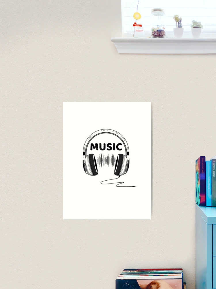 Music Headphones with voice sign Music Headphones Sticker by  Trenddesigns24