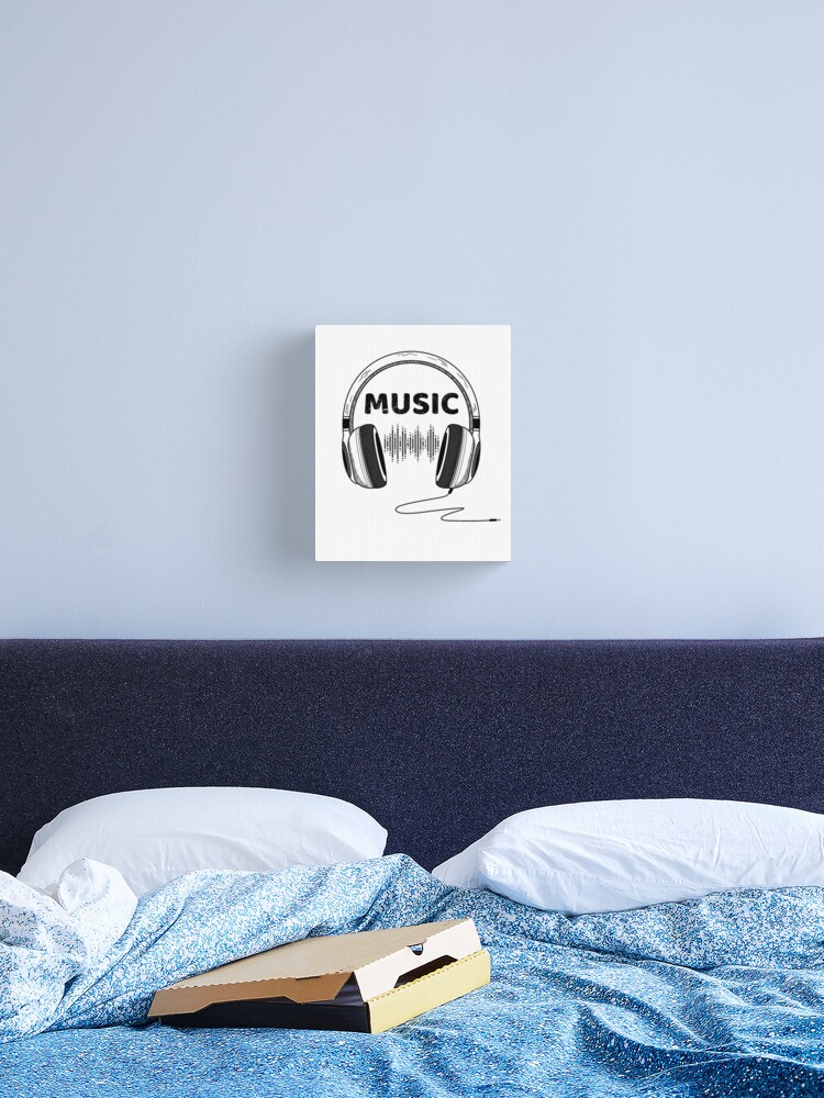 Music Headphones with voice sign Music Headphones Canvas Print by  Trenddesigns24