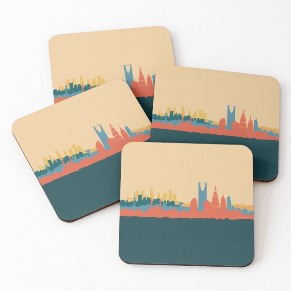 Item preview, Riyadh minimal colourful city skyline designed and sold by am-mantilla2156.