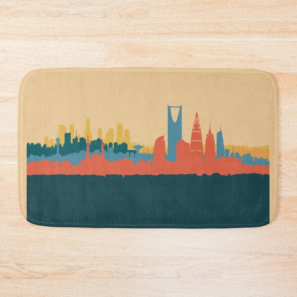 Item preview, Riyadh minimal colourful city skyline designed and sold by am-mantilla2156.