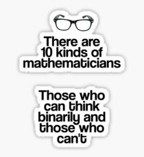 Maths - Binary - Funny Sticker