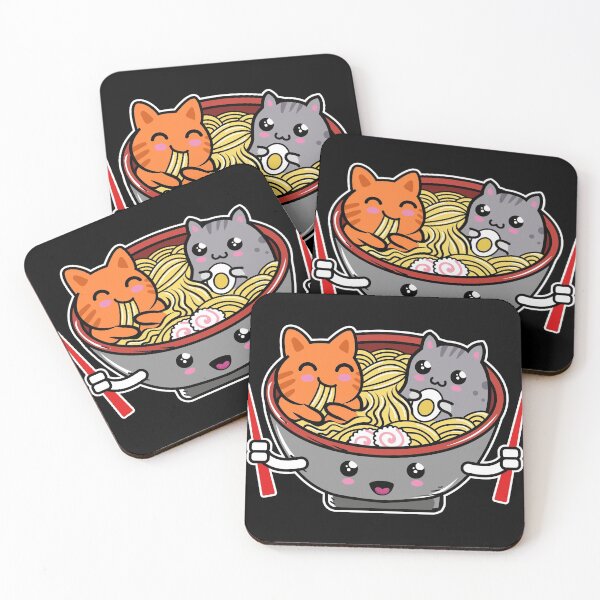 Item preview, Kawaii Japanese Anime Ramen Noodle Cat Tee designed and sold by Lisbob.