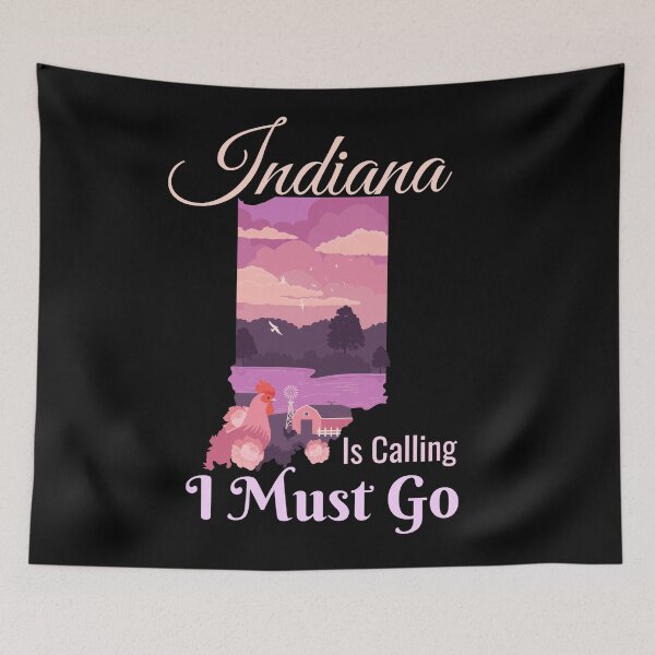 Item preview, Indiana is Calling I Must Go Design designed and sold by Paula Helit.