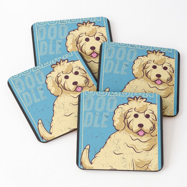 Item preview, Retro Goldendoodle SnowDog graphics designed and sold by Lisbob.