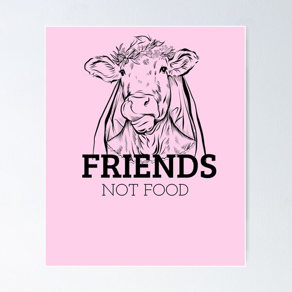 Item preview, Friends Not Food | Go vegan for the animals designed and sold by Radu Matei.