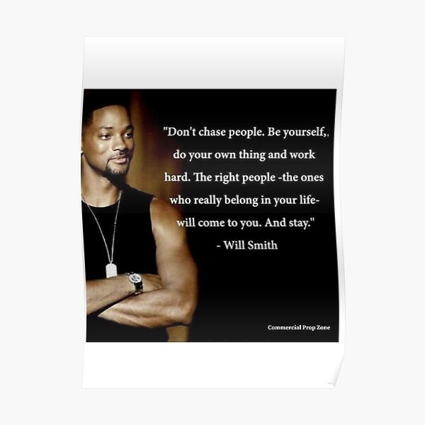 Inspirierendes Zitat von Will Smith Poster