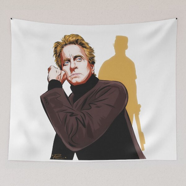 Item preview, Michael Douglas - An illustration by Paul Cemmick designed and sold by TIGERDAVER.