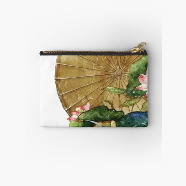 Item preview, Chinese ink drawing - lotus stems water lilies with paper shade designed and sold by Kallandra.