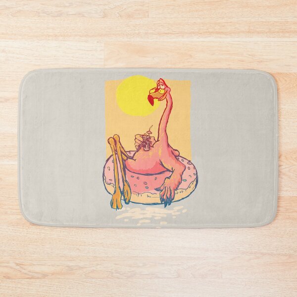 Item preview, Finally Chilling - Flamingo Laying on an Inflatable Donut Ride On Swimming Pool Float Chill Chillin | Pool T Shirt, Reusable Facemask | Washable Face Cover | Backpack | designed and sold by Any Color Designs.