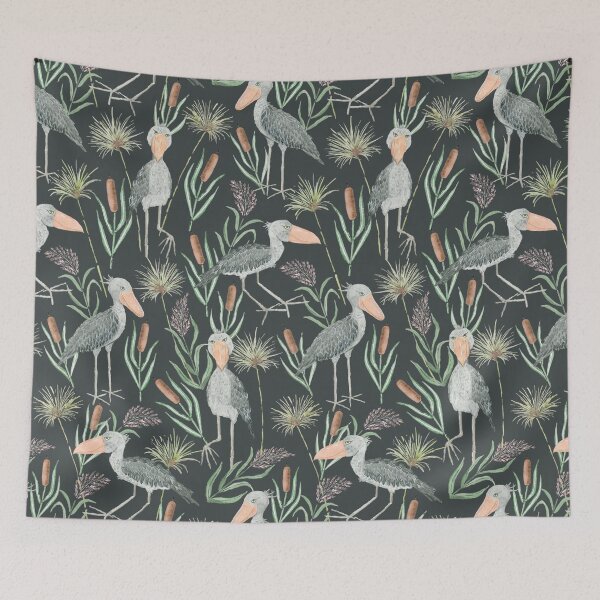 Item preview, The Magnificent Shoebill | Watercolor Pattern designed and sold by DeKoro.