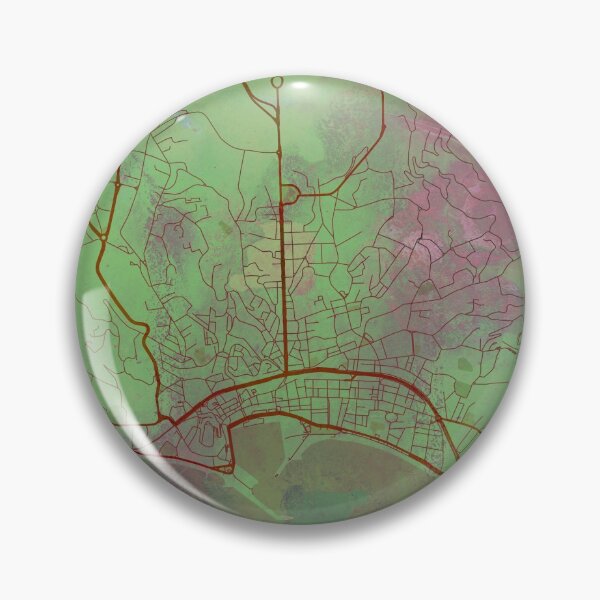 Item preview, Cannes France Street Map Art Watercolor Green Pink designed and sold by IvonDesign.
